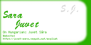 sara juvet business card