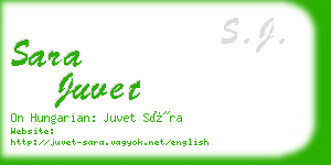 sara juvet business card
